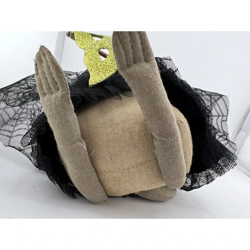 Halloween Primitive‎ Vintage Stuffed Pumpkin Mousse Sand Filled Base